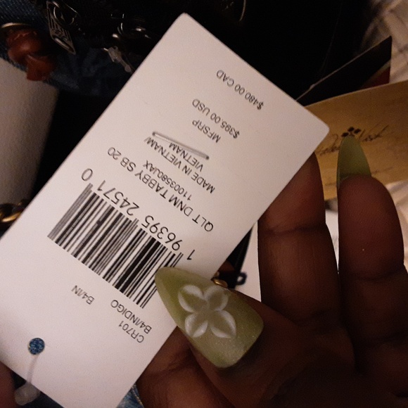 Coach Blue Denim Crossbody Bag with Gold Accents - Picture 6 of 6